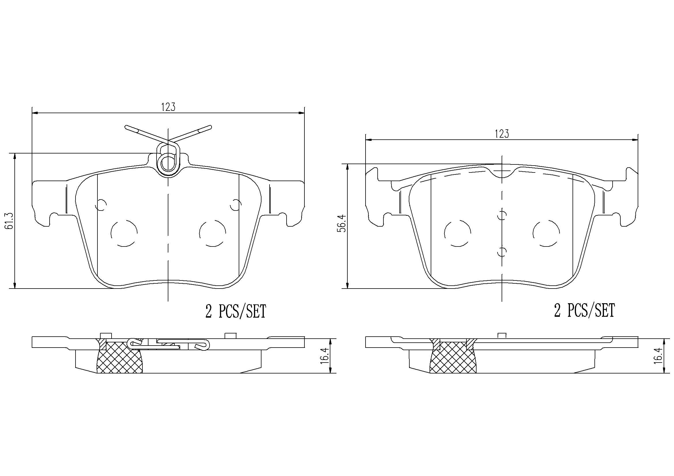 Brembo Disc Brake Pad Set - Rear (Ceramic)